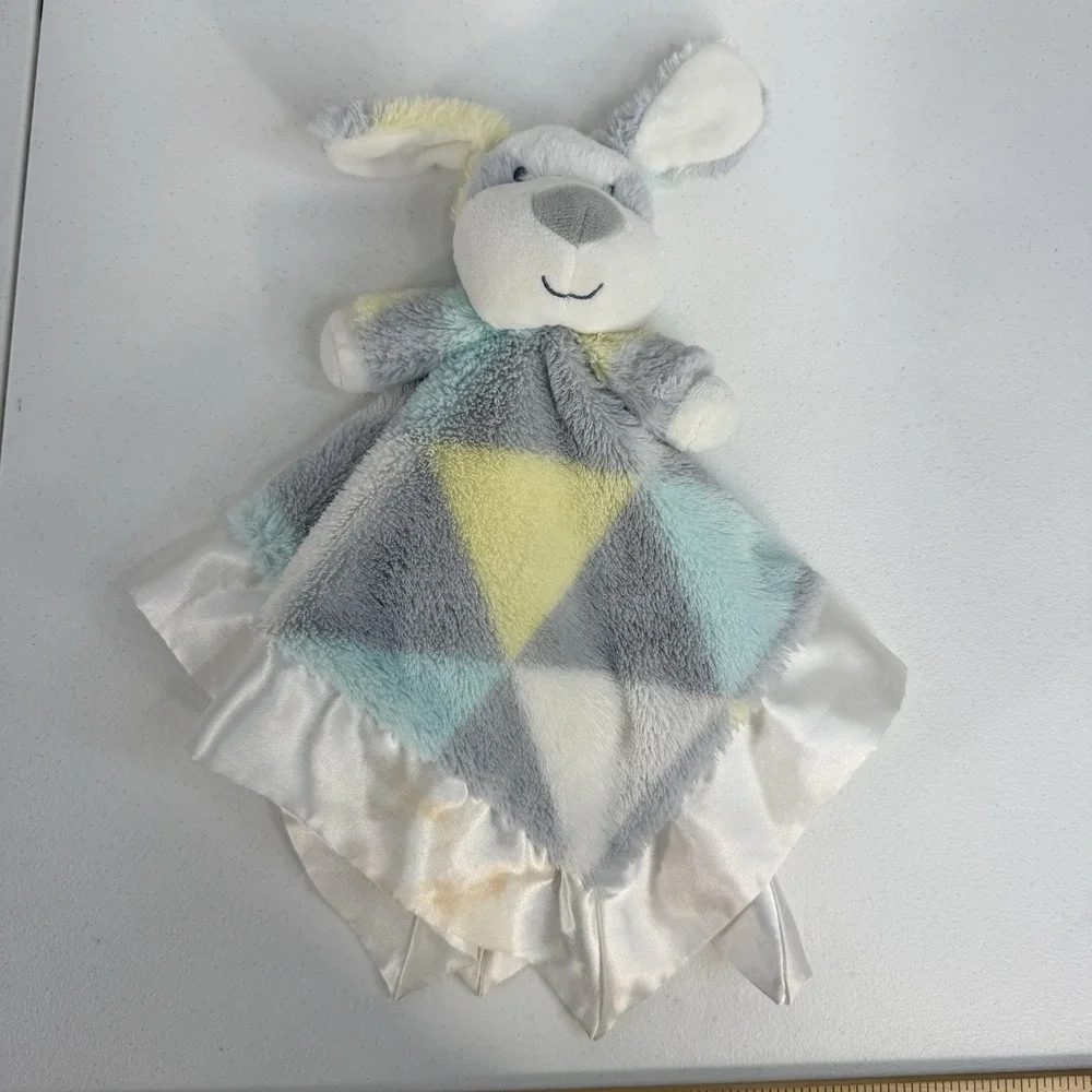 Baby Essentials Dog‎ Lovey Puppy Security Blanket Satin Trim Pastel Snuggle Dog
